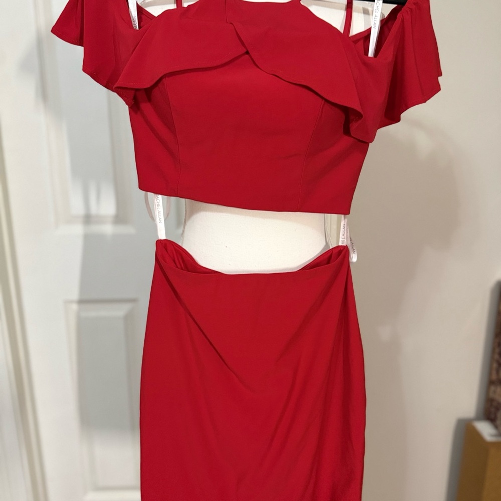 Rachel Allan Strapless Red Dress